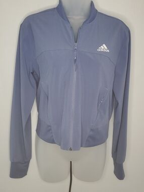 adidas AEROREADY Designed to Move Print Cropped Track Jacket
